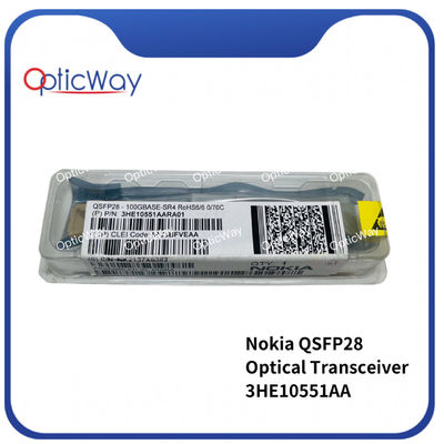 NOKIA 3HE10551AA 100GBASE-SR4 150M MMF IPU3BFVEAA FTLC9555REPM-A5 QSFP28 ファイバーオプティカルトランシーバー